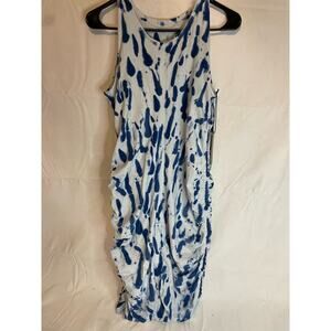 NWT Peach Yumi Tye Dye Dress $109 Women's Medium Ruched Lined